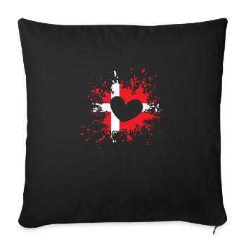 Danemark - Coussin et housse de 45 x 45 cm - noir - Devant