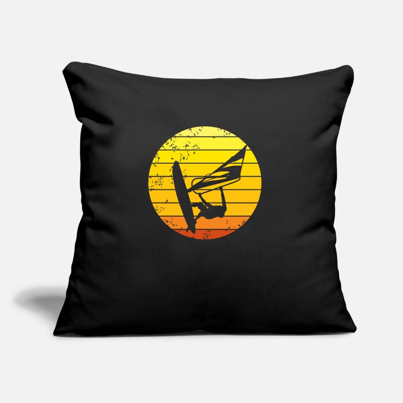 Windsurfer retro sunset Sofa pillow with filling 45cm x 45cm