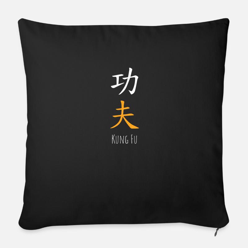 Kung Fu Shaolin - Sofakissen mit Füllung 45 x 45 cm - Schwarz