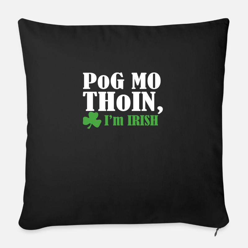 Pog mo thoin - Sofakissen mit Füllung 45 x 45 cm - Schwarz