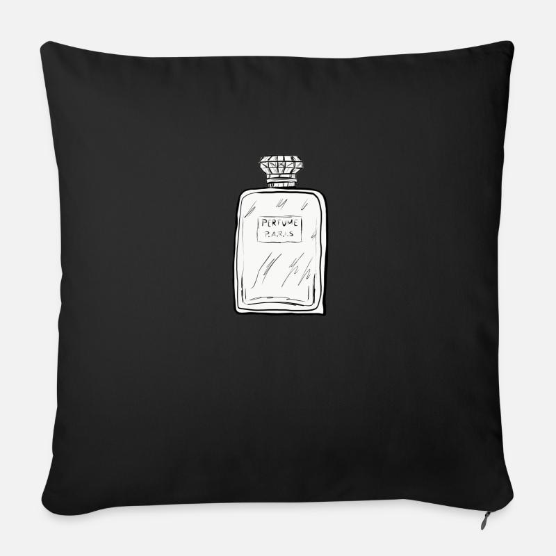 Perfume - Sofa pillow with filling 45cm x 45cm - black