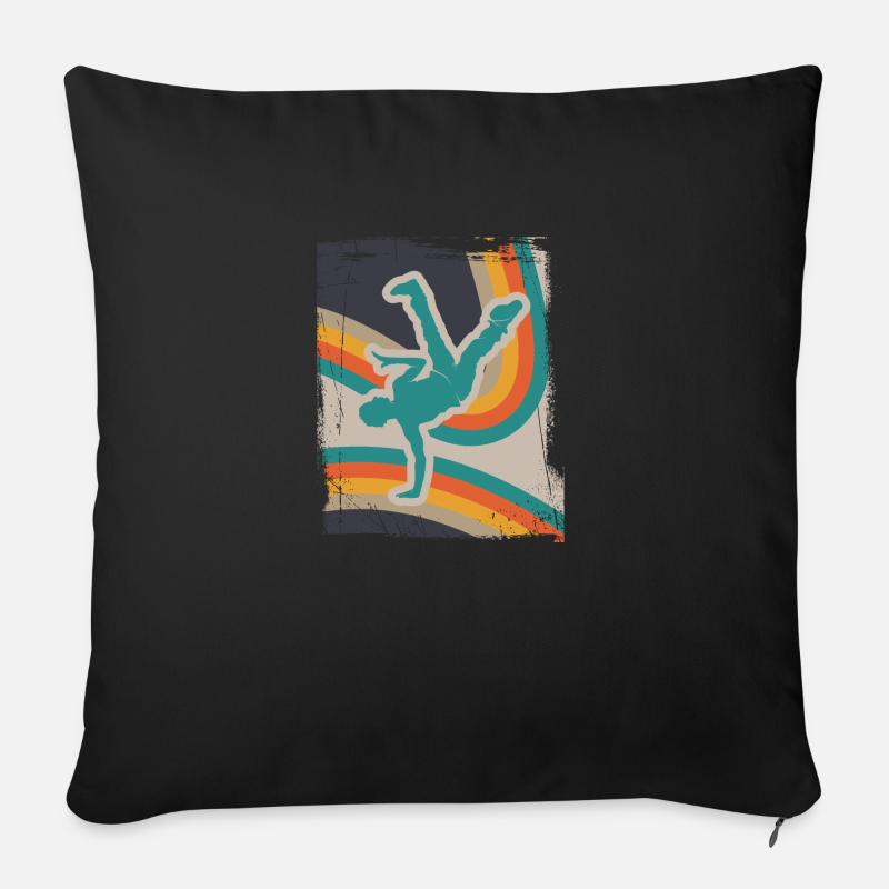 Breakdance - Sofakissen mit Füllung 45 x 45 cm - Schwarz