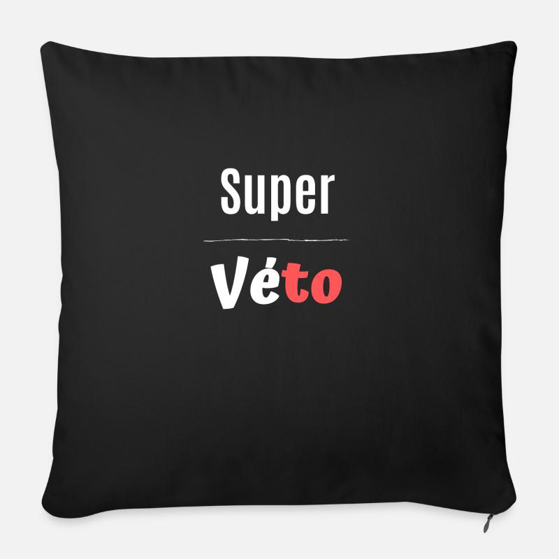Super véto - Coussin et housse de 45 x 45 cm - noir
