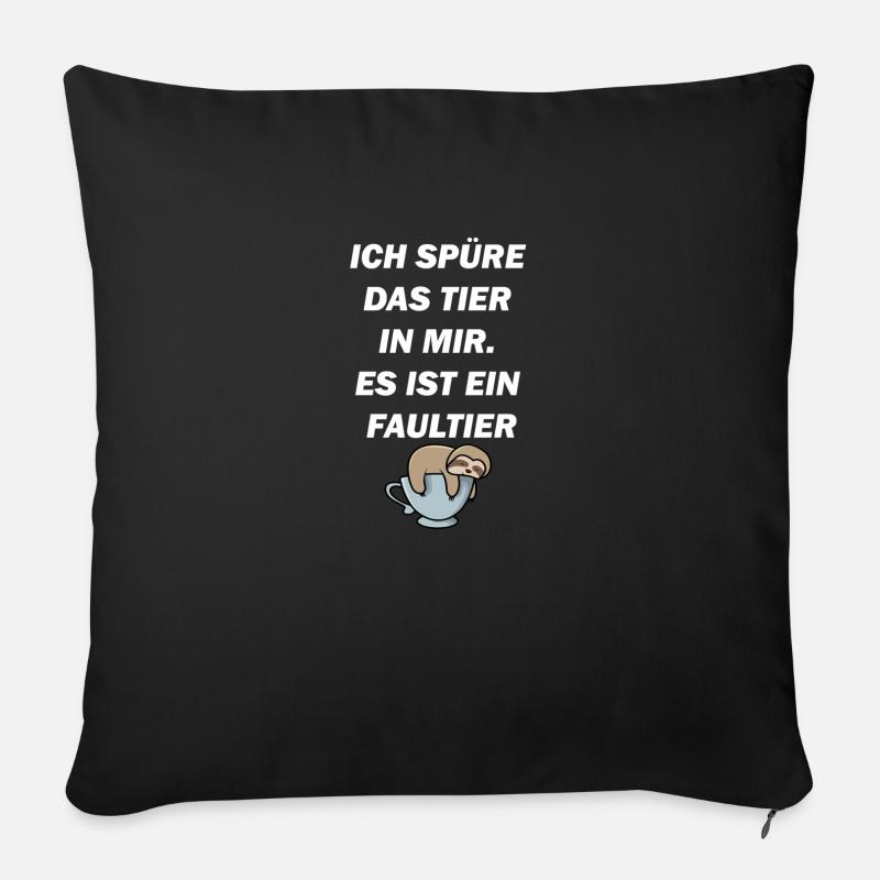 Faultier - Sofakissen mit Füllung 45 x 45 cm - Schwarz