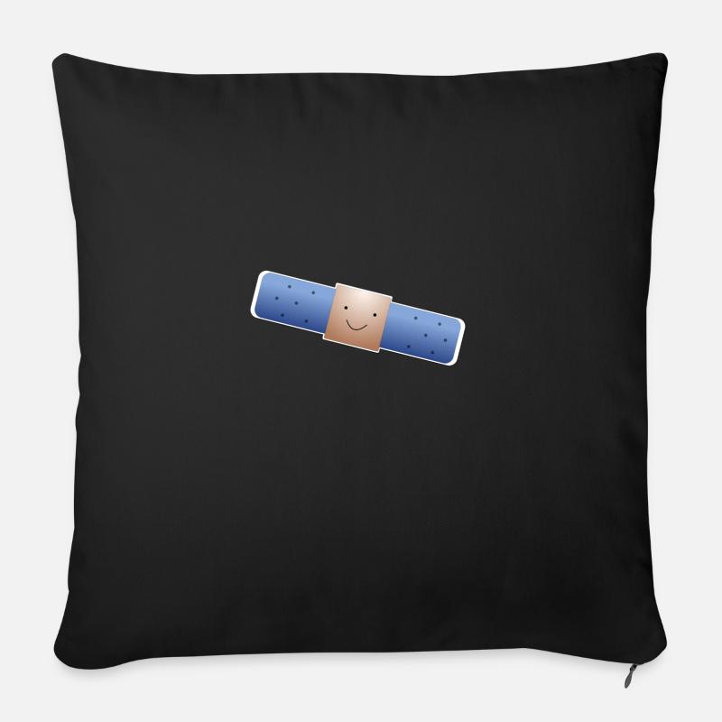 Pflaster #4 - Sofakissen mit Füllung 45 x 45 cm - Schwarz