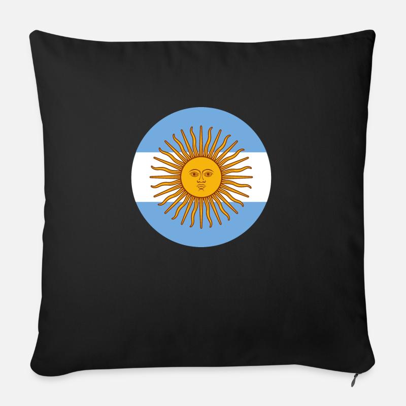 Argentinien - Sofakissen mit Füllung 45 x 45 cm - Schwarz