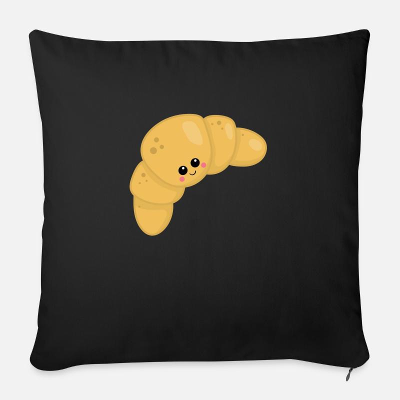 Croissant - Sofakissen mit Füllung 45 x 45 cm - Schwarz