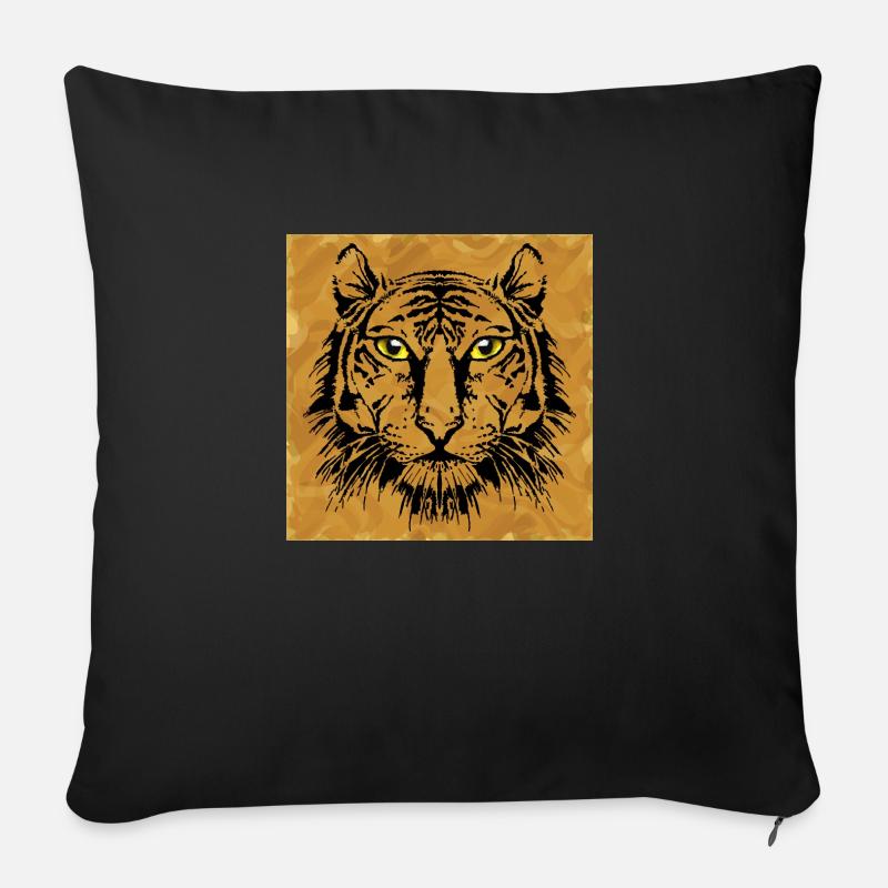 Tiger - Sofakissen mit Füllung 45 x 45 cm - Schwarz