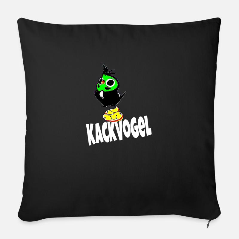 Kackvogel - Sofakissen mit Füllung 45 x 45 cm - Schwarz