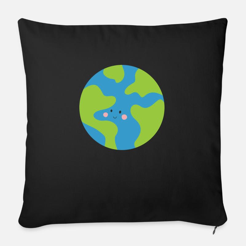 Erde - Sofakissen mit Füllung 45 x 45 cm - Schwarz