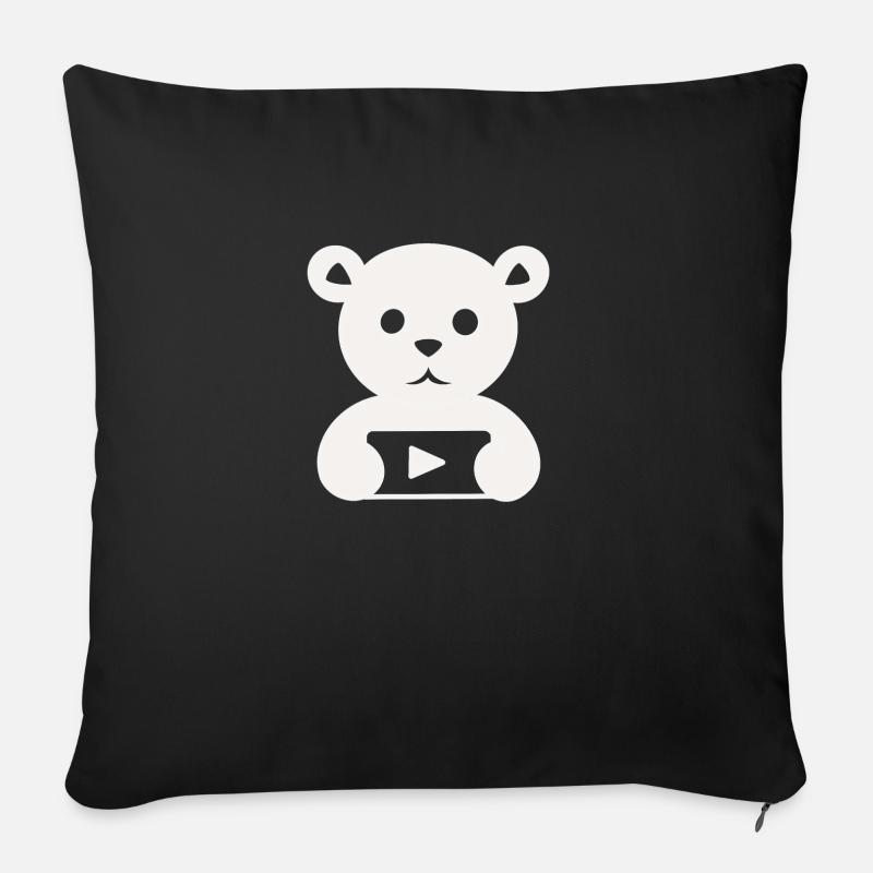 Teddybär creator youtube - Sofakissen mit Füllung 45 x 45 cm - Schwarz