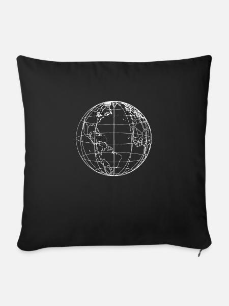 GLOBUS silhouette outlines - Sofakissen mit Füllung 45 x 45 cm - Schwarz