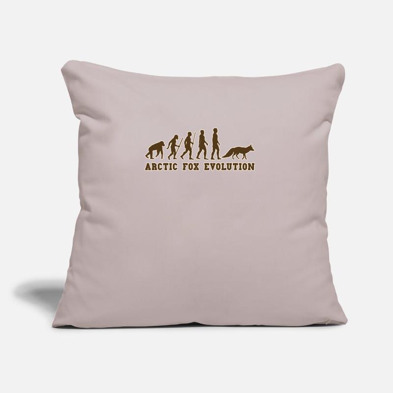 Évolution du renard arctique Coussin et housse de 45 x 45 cm