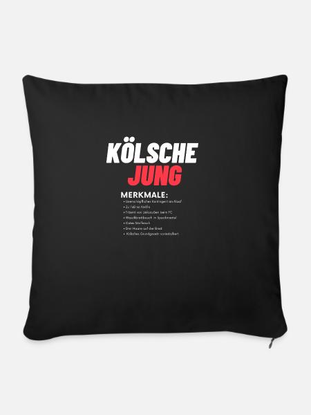 Kölsche Jung - Sofakissen mit Füllung 45 x 45 cm - Schwarz