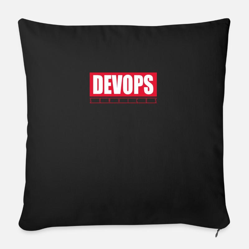 Devops wunderbar - Sofakissen mit Füllung 45 x 45 cm - Schwarz