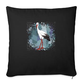 Storch - Sofakissen mit Füllung 45 x 45 cm - Schwarz - Vorne