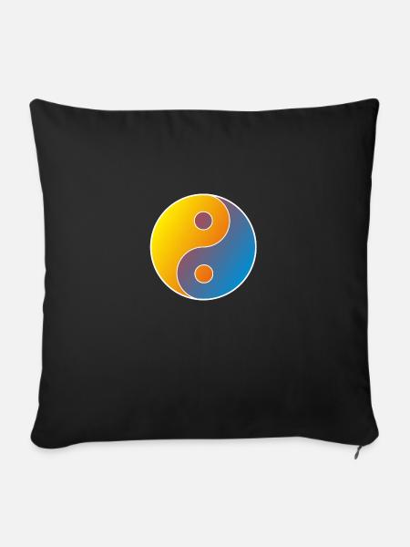 Ying Yang - Sofakissen mit Füllung 45 x 45 cm - Schwarz