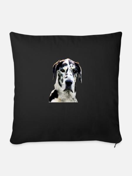 Deutsche Dogge - Sofakissen mit Füllung 45 x 45 cm - Schwarz