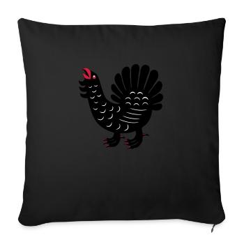 middle-Finland - Sofa pillow with filling 45cm x 45cm - black - Front