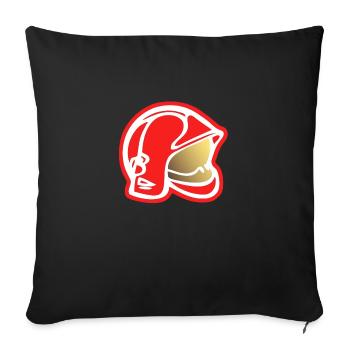 Fire helmet 2 - Sofa pillow with filling 45cm x 45cm - black - Front