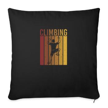 climbing - climbing - Sofa pillow with filling 45cm x 45cm - black - Front