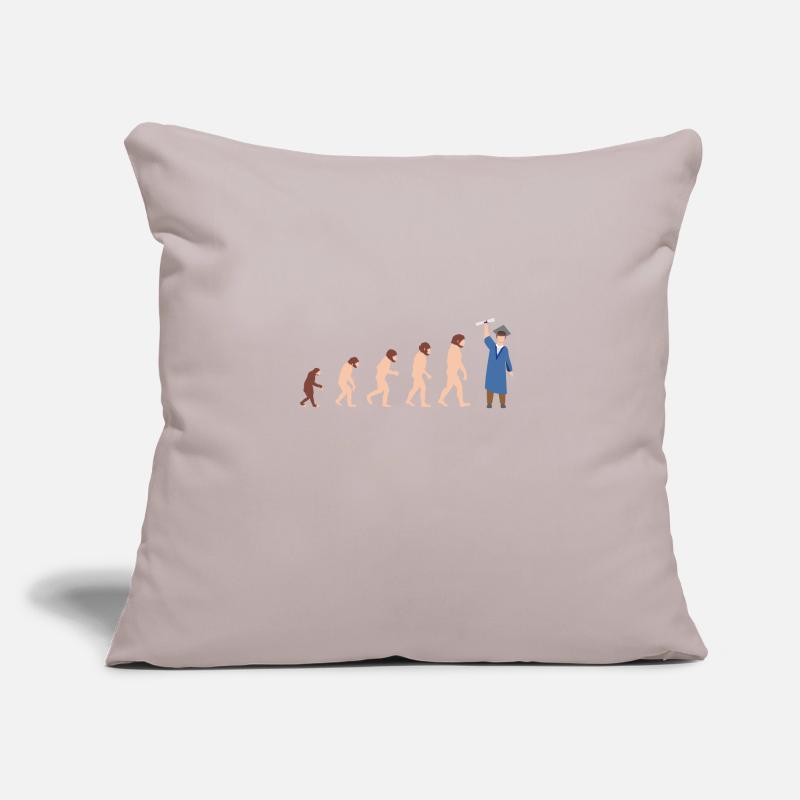 Evolution Abschluss Absolventen Bachelor Geschenk Sofakissen mit Füllung 45 x 45 cm