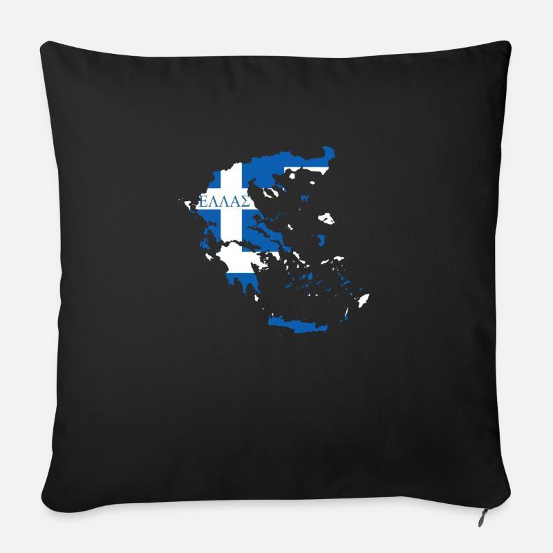 Hellas - Sofakissen mit Füllung 45 x 45 cm - Schwarz