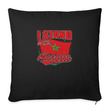 Morocco - Sofa pillow with filling 45cm x 45cm - black - Front