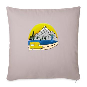 van life - Coussin et housse de 45 x 45 cm - taupe clair - Devant