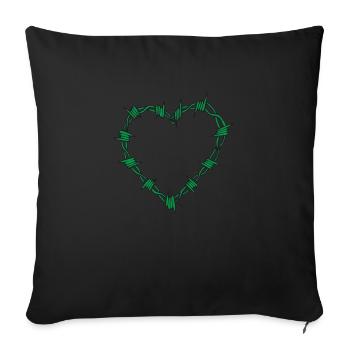 Fils de fer - Coussin et housse de 45 x 45 cm - noir - Devant
