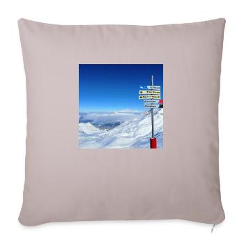 Itinéraire des Alpes - Coussin et housse de 45 x 45 cm - taupe clair - Devant