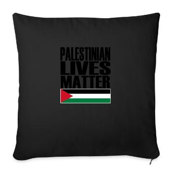 Palestinian Lives Matter - Sofa pillow with filling 45cm x 45cm - black - Front