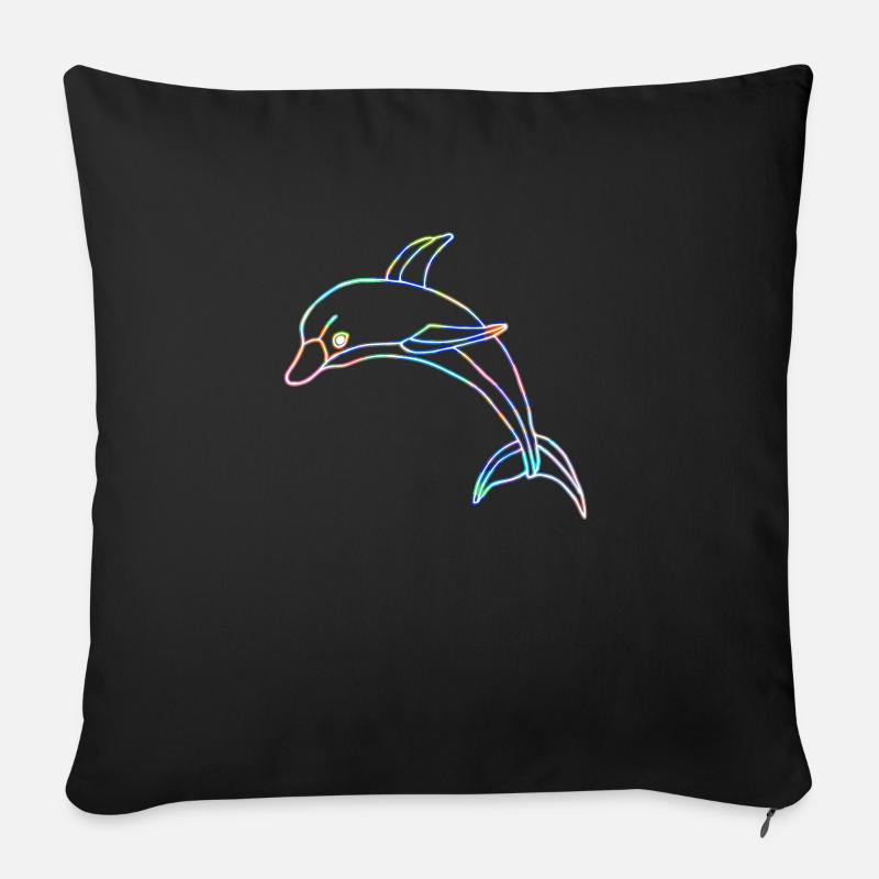 Delfin - Sofakissen mit Füllung 45 x 45 cm - Schwarz