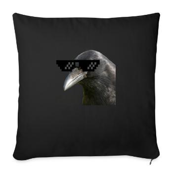 LilCrow - Coussin et housse de 45 x 45 cm - noir - Devant