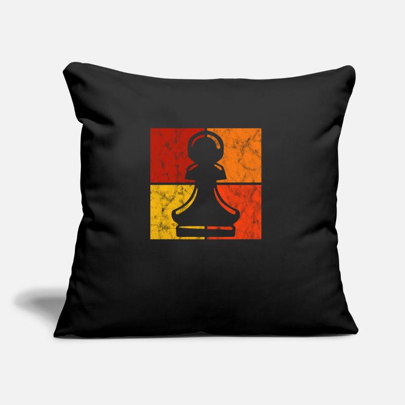 Jeu d’échecs rétro jeu d’échecs jeu d’échecs Coussin et housse de 45 x 45 cm