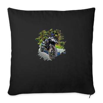 Adventure Bike - Coussin et housse de 45 x 45 cm - noir - Devant