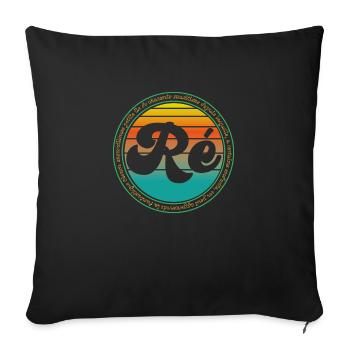 Ré - Coussin et housse de 45 x 45 cm - noir - Devant