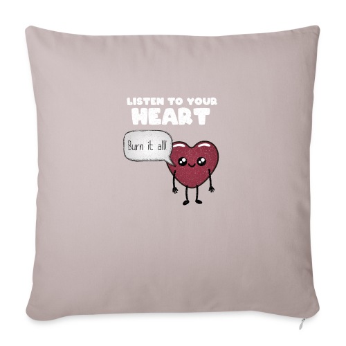 Listen to your heart - Sofa pillow with filling 45cm x 45cm