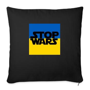 Ukraine - Sofakissen mit Füllung 45 x 45 cm - Schwarz - Vorne