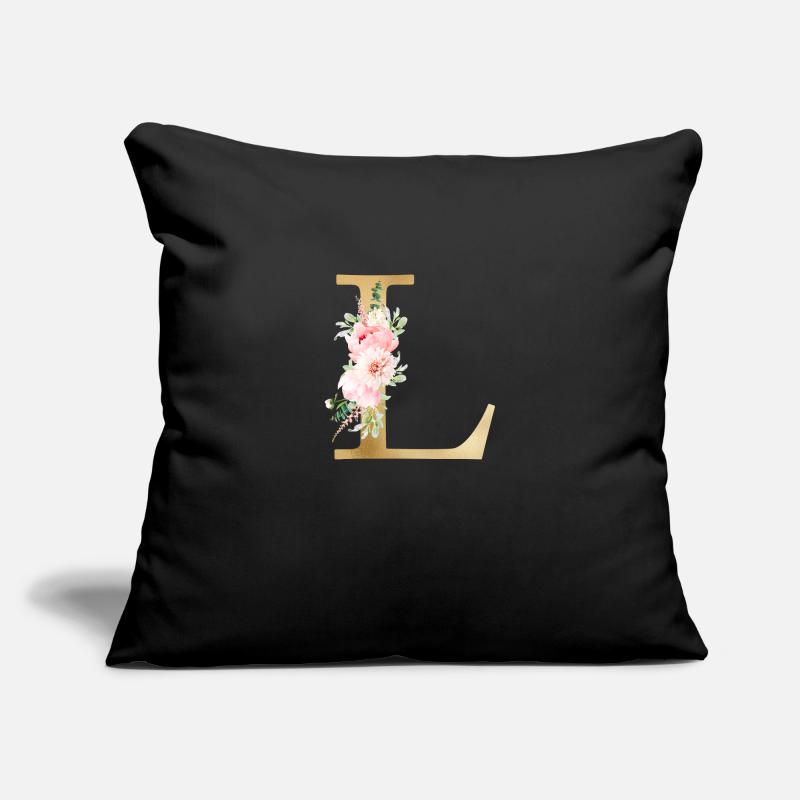 Botany Floral Monogram L Sofa pillow with filling 45cm x 45cm
