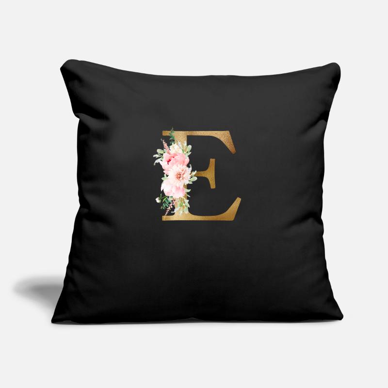 Botany Floral Monogram E Sofa pillow with filling 45cm x 45cm