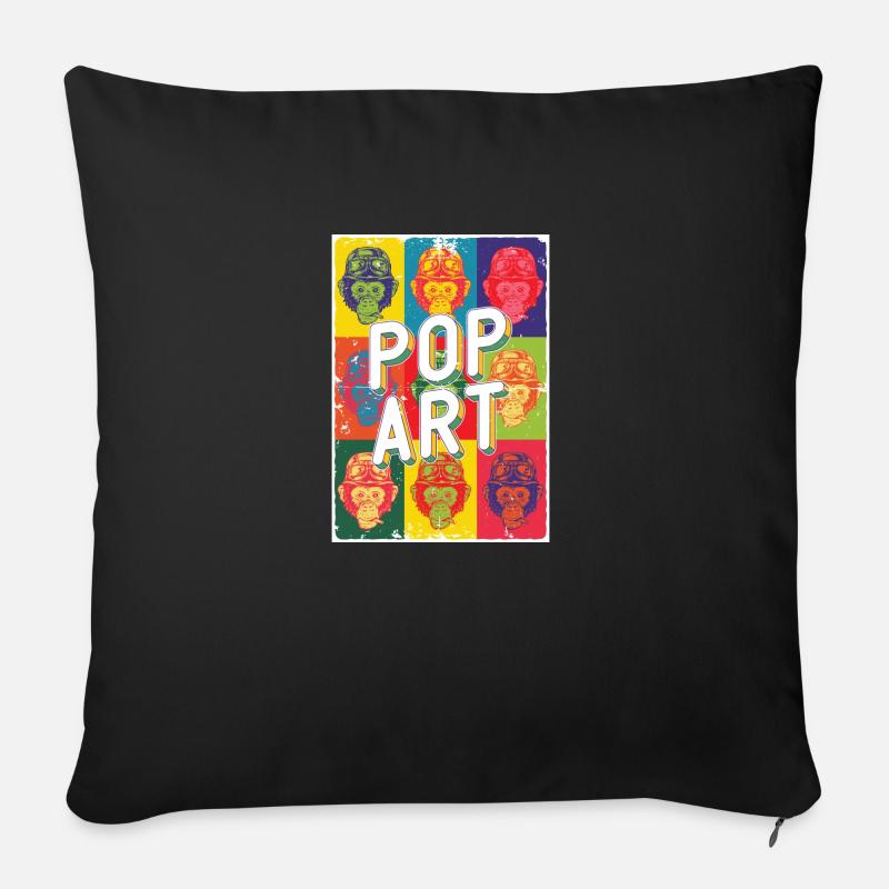 Pop Art - Sofakissen mit Füllung 45 x 45 cm - Schwarz