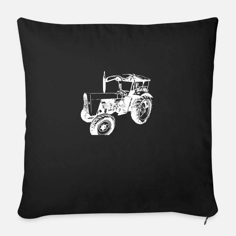 Traktor - Sofakissen mit Füllung 45 x 45 cm - Schwarz