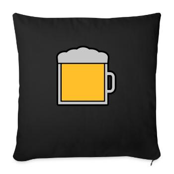Icon Logo Large Beer Glass - Sofa pillow with filling 45cm x 45cm - black - Front