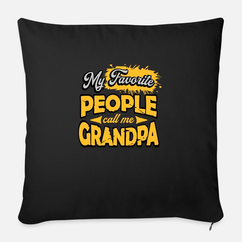 People Call Me Grandpa - Sofakissen mit Füllung 45 x 45 cm - Schwarz