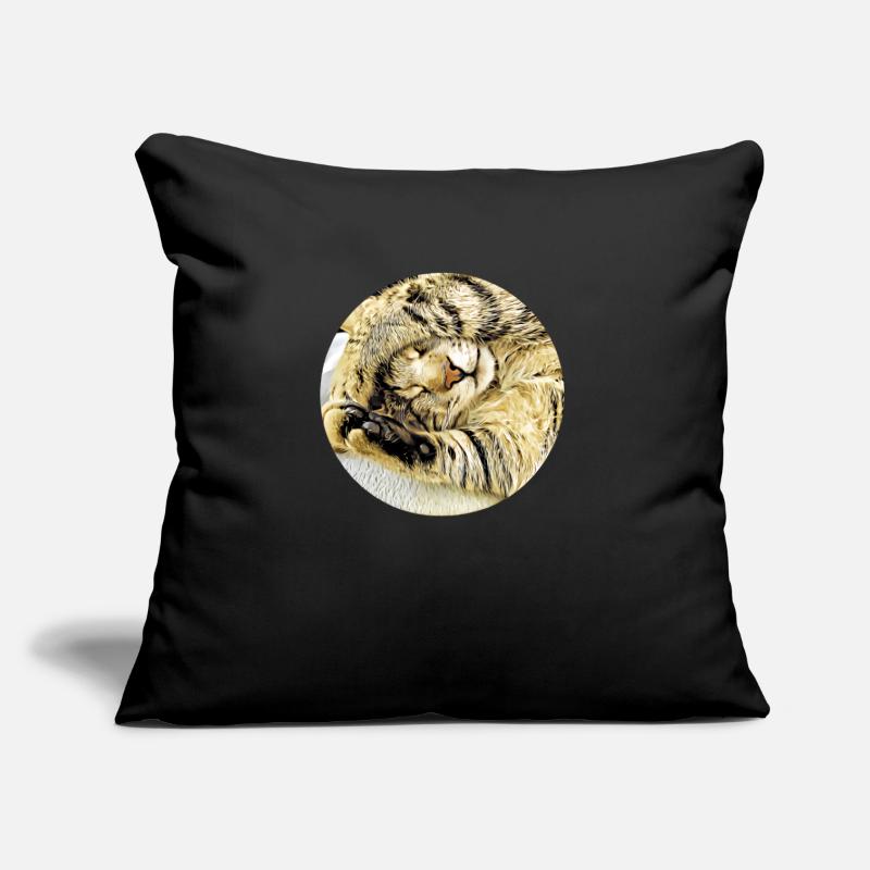 Chubby sleeping tabby cat Sofa pillow with filling 45cm x 45cm