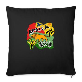 Africa Lion - Sofa pillow with filling 45cm x 45cm - black - Front