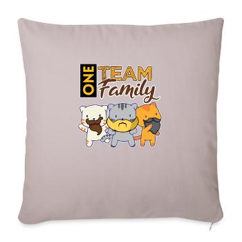 équipe famille chat barbe enterrement de vie de jeune fille asatru - Coussin et housse de 45 x 45 cm - taupe clair - Devant