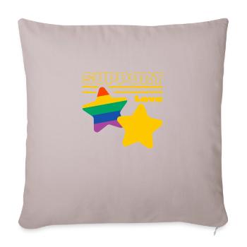 Support love - Sofa pillow with filling 45cm x 45cm - light taupe - Front