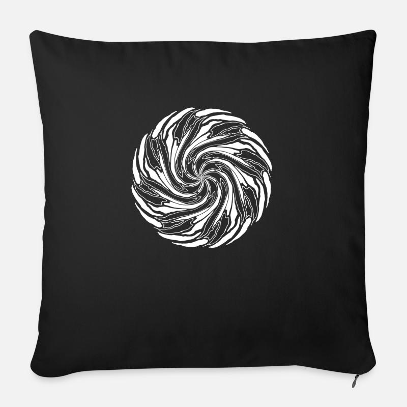 Tekno Spirale - Sofakissen mit Füllung 45 x 45 cm - Schwarz